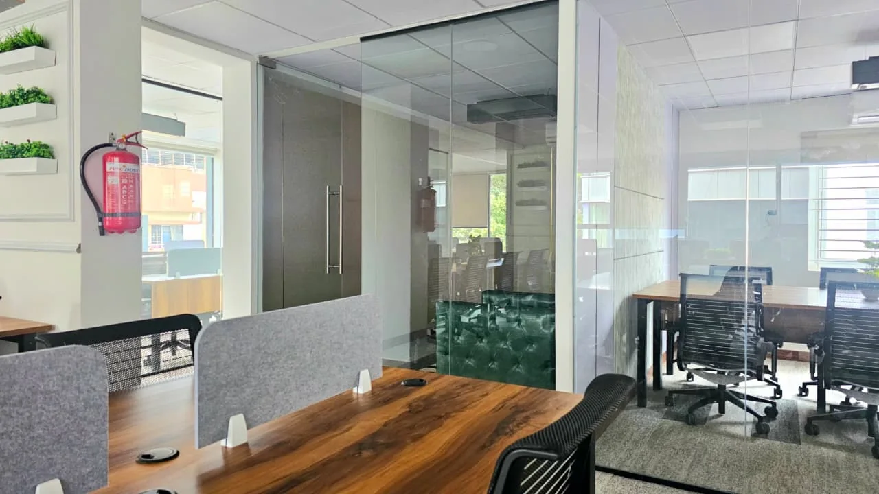 Coworking workstations at The Meridian Cowork & Business Suites